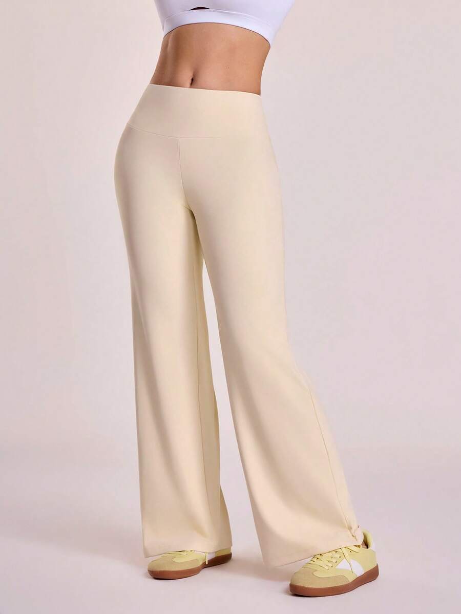 Sovereign Charm Women's Casual Indoor Sports Yoga Fitness Pants - Apricot - View 1