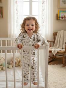 2pcs Baby Girls Cartoon Bear Pattern Knitted Cardigan And Pants Soft Comfortable Loungewear Set Teddy Bear Baby Clothes Baby Shirt Sets - Multicolor - View 5