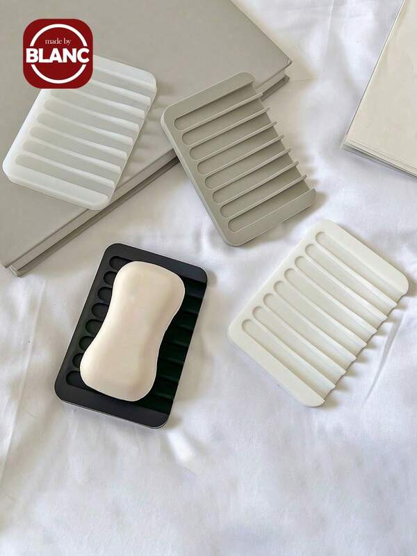 1pc Silicone Soap Holder, Creative Soap Case, Soap Dish Soap Tray Draining Soap Home Bathroom Decor Summer Back To School
