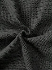 Elamini 女式 Y2K 休闲宽松卷边针织毛衣，带龙虾刺绣图案 - 深灰色 - 查看 6