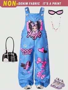 Sparklyn 小女孩卡通蝴蝶结印花连体衣 - 彩色 - 查看 3