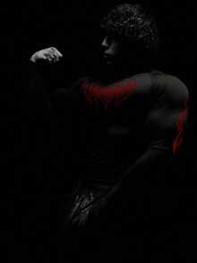 Manfinity Sport Polished Men's Flame Print Athletic Compression T-Shirt Compression Shirt Men - Black - View 3