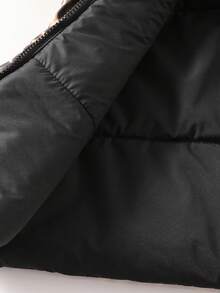 Gilet imbottito reversibile senza maniche per ragazze pre-adolescenti, nero e rosa, colletto casual, adatto per la scuola e gli spostamenti, autunno/inverno