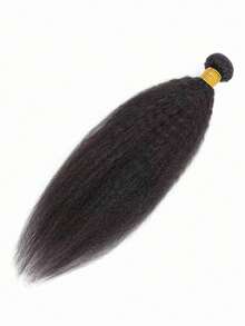 Kinky Straight Human Hair Bundles Yaki Straight 1 Bundles Brazilian Natural Hair Remy Hair 100% Human Hair - Natural Black - View 3