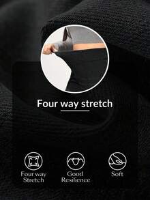 Flexra Quần jean ống loe phía trước đơn giản, thoải mái, dễ mặc, dễ đi làm, cạp cao, size lớn cho nữ - màu đen - Xem 7