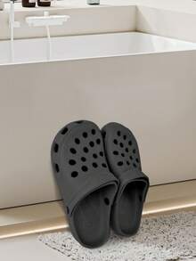 Sandalia Chancla Pantunfla Clogg EVA Cómoda hombre Ligera sandalias casuales, antideslizante y transpirable adecuadas para usar tanto en casa, como al aire libre, en el trabajo, para pasear y en la playa. - Negro - Ver 8