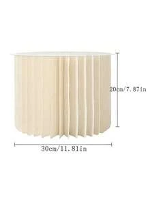 象牙色纸板底座架、折叠柱架、婚礼道具、落地展示柱架、DIY 底座盒，带圆形顶板，折叠纸质圆柱底座，婚礼生日蛋糕花架，最佳礼物、婚礼装饰、家居装饰、房间装饰、毕业生日装饰、派对装饰、单身派对