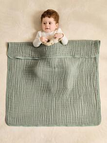 Cozy Pixies 1包棕色泡泡纱布毛巾，多用途襁褓毯和婴儿浴巾，柔软亲肤，适合浴室和婴儿车使用，是新生男婴和女婴的理想选择。 - 綠色 - 查看 3