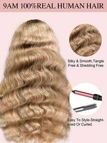 9 Am Hair Store Real Human Hair Gradient Ash Blonde With Brown Roots Body Wave Hair 6 X 4 Zip Zag Pre-Cut Lace Upgrade Ready To Wear And Go Lace Wigs 180% Density 22-28 Inch Pre-Plucked Hairline Lace Closure Wig 100% Natural Real Human Hair Wig Glue-Free Wig Glue-Free Shiny Wig Real Human Hair Christmas Wig Y 2 K Human Hair Wig Christmas Gifts