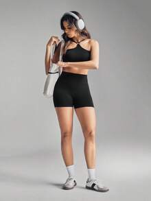 With My Calm Nahtlose, hochelastische Sport-Fitness-Yoga-Shorts