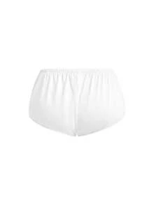Lowkey Lull سروال داخلي مريح بشق للنساء - أبيض - مشاهدة 2