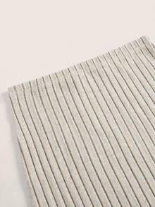 大码女装粉色、黑色和米色罗纹针织三件套 - 修身半身裙秋冬长裙 - 彩色 - 查看 5