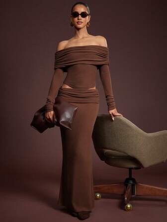 L'Amorae Set med långärmad tröja och maxikjol