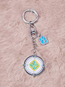 SCOOBY-DOO X SHEIN 1 mặt dây chuyền hình chữ cái và dấu chân mèo thời trang - Bạc - Xem 3