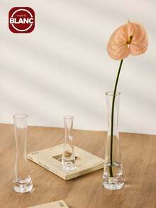 1pc简约现代网红玻璃花瓶透明水培客厅插花北欧ins风创意摆件 - 無色 - 查看 2