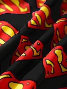 SUPERMAN X SHEIN 1pc Men's Red & Black Comfortable Breathable Contrast Trim Cartoon Print Basic Casual Briefs Cartoon Underwear Mens Underwear Funny Underwear Cute Underwear