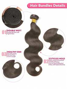 深棕色波浪卷发 1 件真人发束 161820 英寸 #2 巧克力棕色雷米接发 女士巴西双拉 - S2 - 查看 4