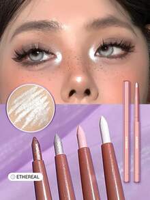 SHEGLAM Fairy Wand Precision Highlighter Pencil-Ethereal Shimmer Gel Highlighter Pencil Long Wear Brighten Eyes Silky Smooth Blendable White Cream Eyeliner Eye Make Up White Eyeliner Brand Beauty Makeup Face Paint Cosmetic For Women Girls Perfect For Fall Winter Ideal For Y2K Fancy Fashion Suitable For Birthday Christmas Present Party Ready Best Color