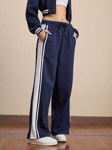 Cheerettes 秋冬女士保暖加厚运动裤 - 藍白色 - 查看 4