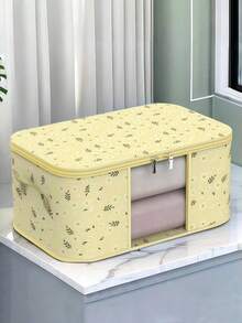 Große, wasserdichte, geflochtene Aufbewahrungstasche, faltbar, Organizer für Reisekleidung, Decken, saisonale Garderobe, mit Reißverschluss zum sauberen und ordentlichen Aufbewahren