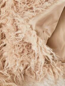 SHEIN Elegant Casual Faux Fur Jacket For Teen GirlVersatile For Autumn/Winter Outings, Walks, Shopping, Commuting, Can Be Paired With Long Sleeve Sweaters, Pants - Apricot - View 6