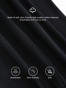 SHEIN Unity Vestido de manga larga con cuello en V y decoración de botón de metal, adecuado para otoño/invierno - Negro - Ver 4