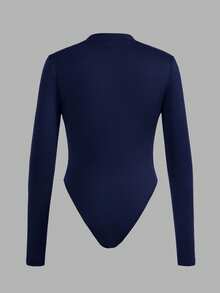 Slaydiva 3pcs/Set Casual Solid Color Versatile Layering Turtleneck Long Sleeve Bodysuit, Suitable For Autumn/Winter, Plus Size - Multicolor - View 6