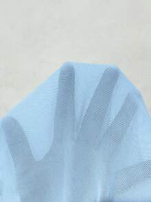 PetitDoll Women's Sweet & Sexy Lace Ruffle Hem Babydoll Dress With Bow & Floral Decor - Blue - View 6