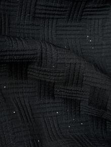 Manfinity Hypemode Bộ quần áo dài tay và áo sơ mi sequin thường ngày cho nam - màu đen - Xem 7