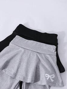 SHEIN 女婴时尚芭蕾舞裙，舒适休闲百搭甜美公主风，秋冬 - 彩色 - 查看 6