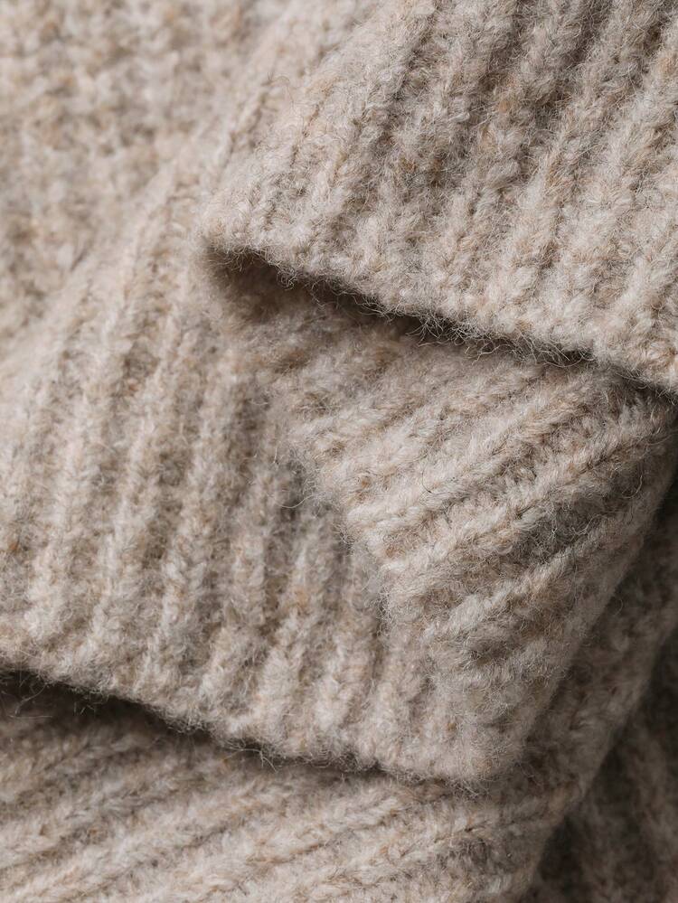 Women's Contrast Collar Loose Casual Sweater, Autumn/Winter