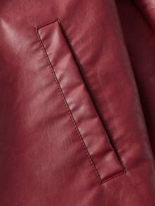 HIMLAND Men's Versatile Casual Zip-Up Stand Collar Long Sleeve Jacket, Autumn - Burgundy - View 4