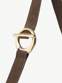 Maija 女士单肩包，流浪包，绒面革，复古，复古，时尚，优雅，简约，个性化，多功能，经典，适合通勤，办公室，约会，日常，购物，下午茶 - 棕色 - 查看 6