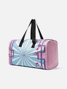 We Bare Bears X SHEIN Bolso de mano grande con capacidad y diseño de dibujos animados lindo para mujer, bolsa de viaje, bolso de fin de semana, bolsa de gimnasio impermeable de gran capacidad