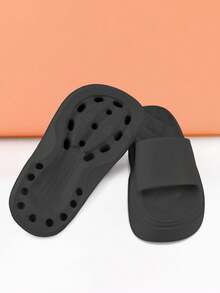 Zapatillas de casa mujer zapatillas de casa, Sandalias de plataforma,zapatillas de estar por casa mujer,fáciles de poner y quitar, material EVA, suave y cómodo, transpirable y resistente al desgaste, adecuadas para caminar a diario, ir de compras, vacaciones en la playa, piscina, uso en baños interiores. - Negro - Ver 10