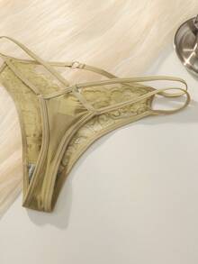 3条/包 女士无缝蕾丝丁字裤 - 彩色 - 查看 4