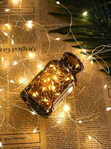 1 cuộn đèn LED dây nhựa 10/20/30/50/100 bóng, dài 1/2/3/5/10 mét, đèn trang trí có thể kéo dài vui nhộn cho nhà cửa - Màu vàng - Xem 3