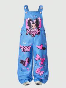 Sparklyn 小女孩卡通蝴蝶结印花连体衣 - 彩色 - 查看 7