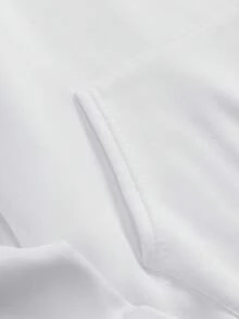 INAWLY 女士极简印花长袖常规卫衣 - 白色 - 查看 6