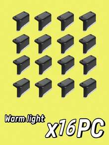 4 件/8 件/12 件/16 件户外太阳能装饰灯、1 个 LED 白光/暖光、甲板灯 - 黑色/白色外壳、壁灯、户外花园栅栏灯、景观露台太阳能楼梯灯万圣节圣诞节感恩节礼物