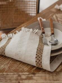 Boho Table Runner Macrame Table Runners For Home Decor ,Cream & Brown Macrame Table Runner With Tassels For Boho Dining Bedroom Decor Rustic Bridal Shower,Farmhouse Rustic Table Runner,Place Mat,Thanksgiving Christmas Home Decor (Multiple Sizes Available) - color matching twist - View 7