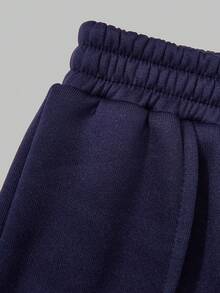 Girls' Solid Color Casual Sports Style High Waist Long Sweatpants