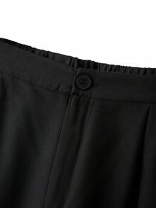 Regalyn Große Größen Lässig Gestreiftes Langarm Hemd + Minimalistische Lässig Lange Hose 2 Stücke Set