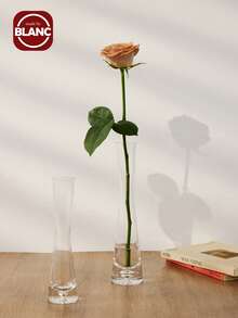 1pc简约现代网红玻璃花瓶透明水培客厅插花北欧ins风创意摆件 - 無色 - 查看 3