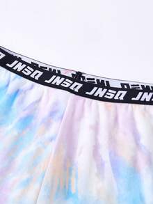 JNSQ Tween-Mädchen Kleidung, Outfit-Sets, Kinder-Sportbekleidung Herbst/Winter, Langärmliges, thermogefüttertes, tailliertes Batik-Top mit passender Yogahose, Set aus 2-teiligem Top mit Lustigem 3M-Reflexlogo und passender Yogahose, geeignet für Herbst/Winter: Alltag, Outdoor-Aktivitäten, Urlaub, Streetwear, Party und Freizeit - Verschiedenfarbig - Übersicht 10