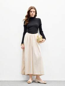 CUCCOO BIZCHIC 女士时尚优雅通勤拼布扭纹平底鞋 - 米色 - 查看 6