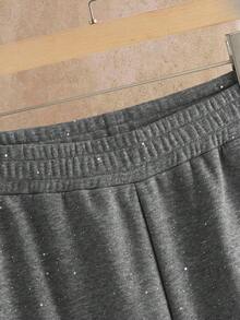 Manfinity VCAY Bộ áo nỉ chui đầu cơ bản thường ngày dành cho nam và quần short - Xám - Xem 5