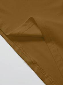 EMERY ROSE 大号棕色圆领长袖T恤，舒适百搭 - 棕色 - 查看 4