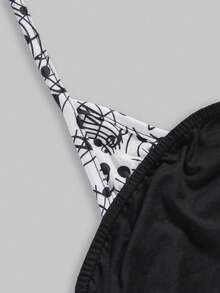 ROMWE Avant Shibuya Gyaru Y2K 2 合 1 女式背心 - 黑色 - 查看 4