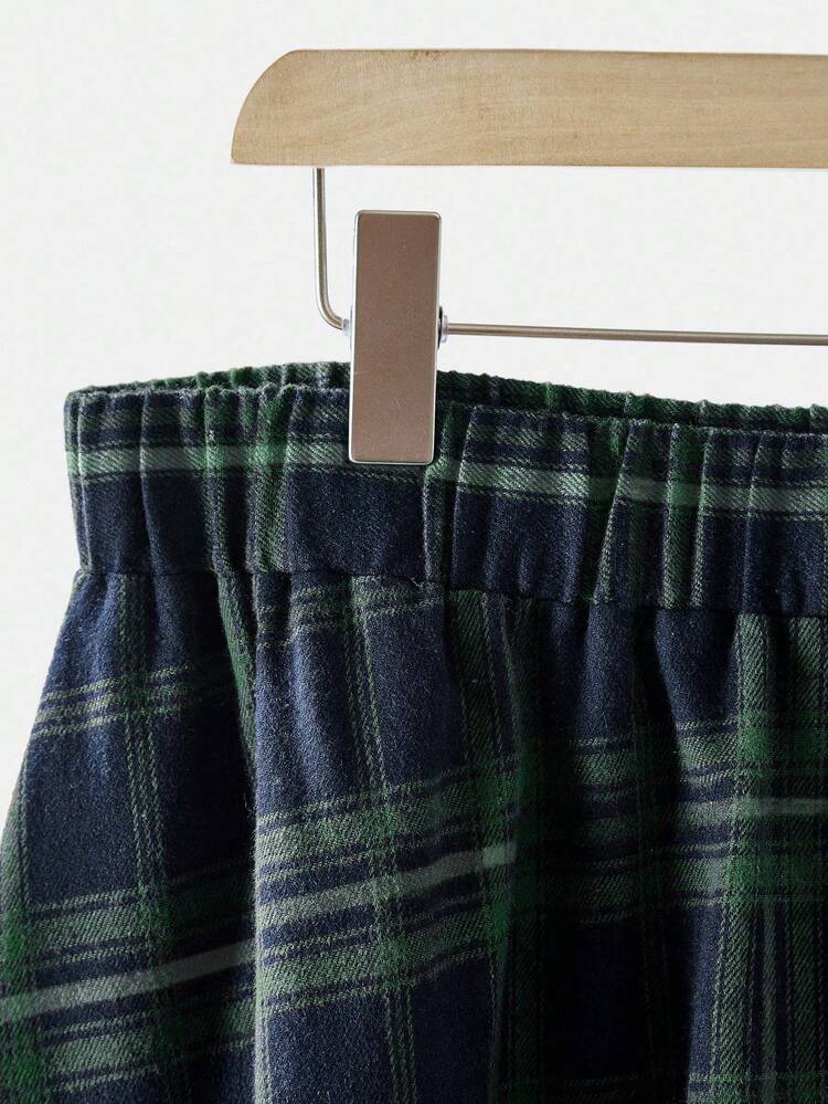 Plus Size Women Country Casual Plaid Elastic Waist Flare Skirt,Winter Women Clothes Plaid Skirt Womentartan Skirtlong Skirt Winter Country Skirt
